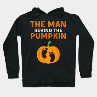 Mens Pregnancy Halloween Man Behind the Pumpkin Costume Couples Hoodie